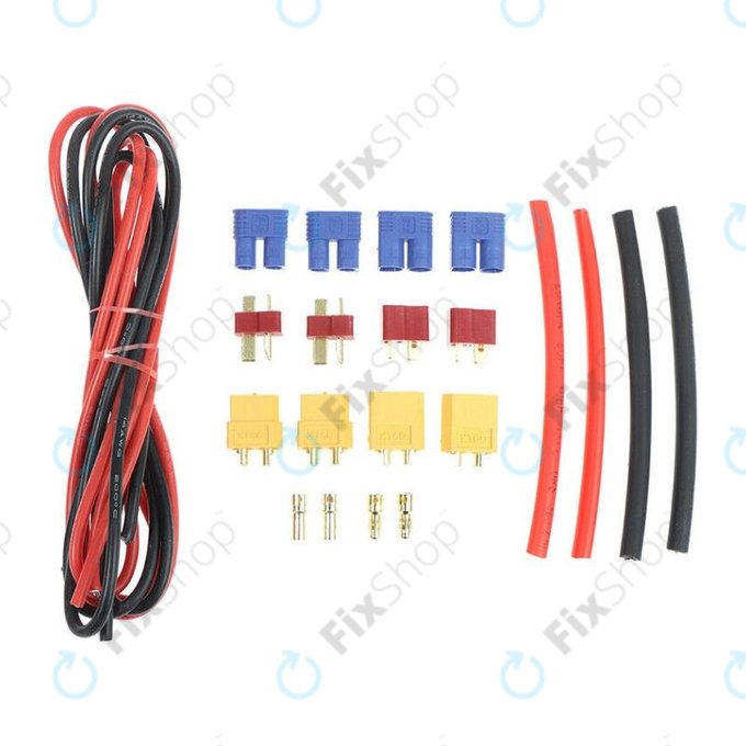 Amass - Set za Popravak Baterija (T-plug, EC3, XT60, Silikonska Žica i Termo Skupljajuće Bužirke)