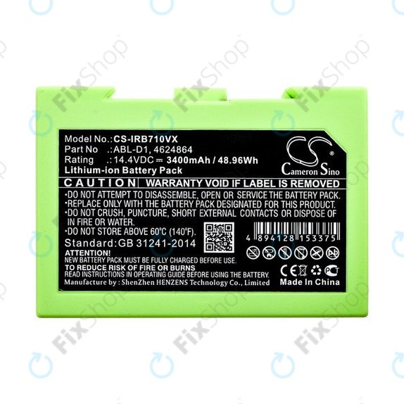 iRobot Roomba e-series, i-series - Baterija ABL-D1, 4624864, ABL-D2 3400mAh HQ