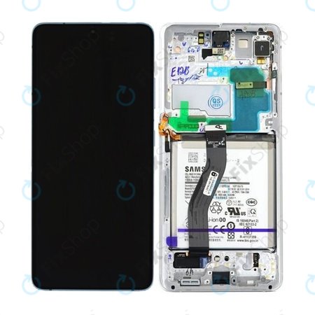 Samsung Galaxy S21 Ultra G998B - LCD zaslon + zaslon osjetljiv na dodir + okvir + baterija (Phantom Silver) - GH82-24591B, GH82-24925B Originalni servisni paket