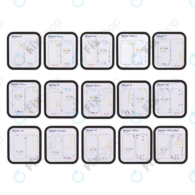 Magnetska podloga za vijke za iPhone 6 - 11 Pro Max