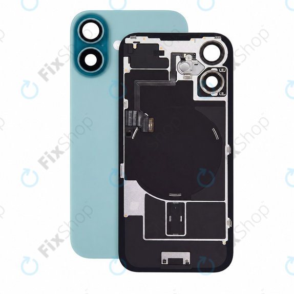 Staklo stražnjeg kućišta za iPhone 16, Teal, Pulled A