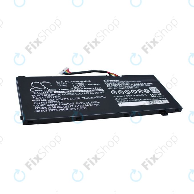 Baterija za Acer Aspire Vn7, V15 Nitro, Spin 3, 4600mAh, Li-Pol, 11.4V, AC14A8L, HQ