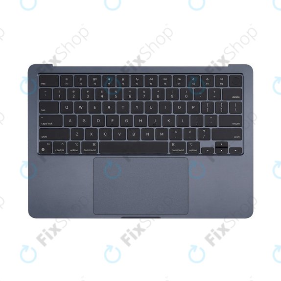 Gornji okvir tipkovnice za MacBook Air 13", A3113 (2024), s US tipkovnicom i baterijom, Midnight, 661-40230, Genuine Apple