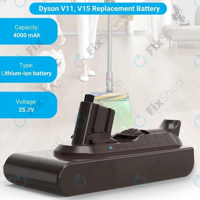 Dyson V11, V15 - Baterija Li-Ion 4000mAh HQ