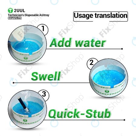 Jednokratna pepeljara za tehničare, 2UUL AS01, 20kom/kutija