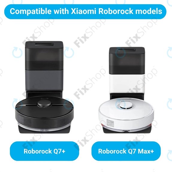 Set rezervnih dijelova za Xiaomi Roborock Q7+, Q7 Max, Q7 Max+ (1x Glavna četka, 2x Filter, 2x Bočna četka – bijela, 2x Krpa za brisanje, 2x Vrećica za prašinu)