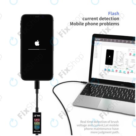 AV-Line - Kabel za punjenje s pametnim otkrivanjem (Lightning - USB-C)