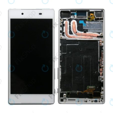 Sony Xperia Z5 E6653 - LCD zaslon + zaslon osjetljiv na dodir + okvir (bijeli) - 1296-1894 Originalni servisni paket