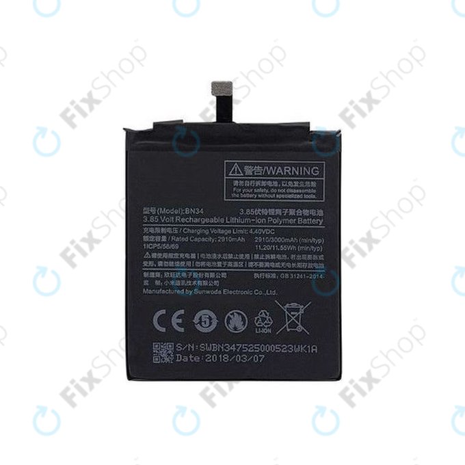 Xiaomi Redmi 5A - Baterija BN34 3000mAh