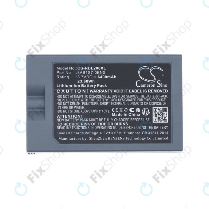 Baterija za Ring Video Doorbell 2, 3, 4, 6400mAh, Li-Ion, 3.7V, 8AB1S7-0EN0, HQ