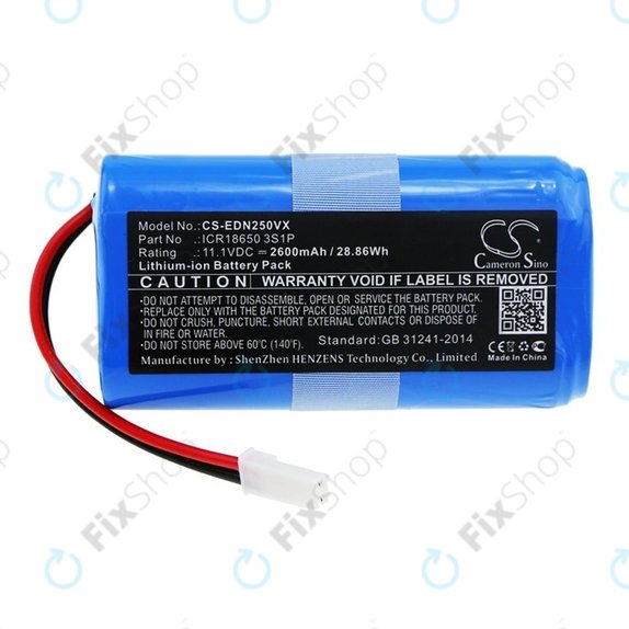 Ecovacs CEN250, V700 - Baterija ICR18650 3S1P Li-Ion 11.1V 2600mAh HQ