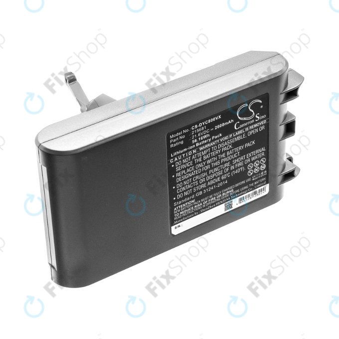 Dyson V8 - Baterija 215681, PM8-US-HFB1497A Li-Ion 21.6V 2600mAh HQ