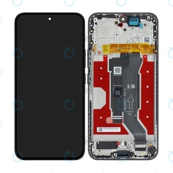 Honor 400 - LCD zaslon + zaslon osjetljiv na dodir + okvir (Midnight Black) - 0235APNR Genuine Service Pack