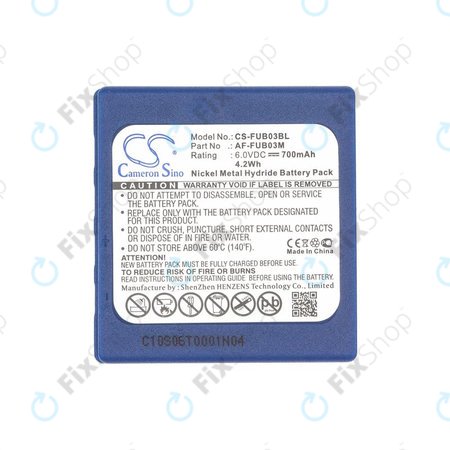 Baterija za HBC Fub3a, 700mAh, Ni-MH, 6V, AF-FUB03M, HQ