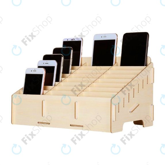 Univerzalno drveno postolje / organizator za telefone s 24 pretincima