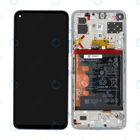 Huawei P40 Lite 5G - LCD zaslon + staklo osjetljivo na dodir + okvir + baterija (Space Silver) - 02353SUQ