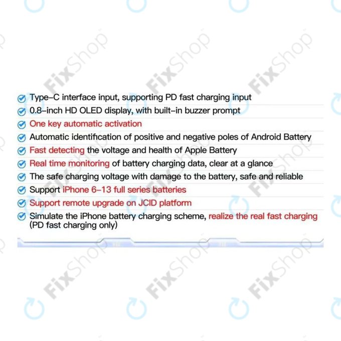 JC BT01 - Ploča za brzo punjenje baterije (iPhone 6 - 13 Pro Max)