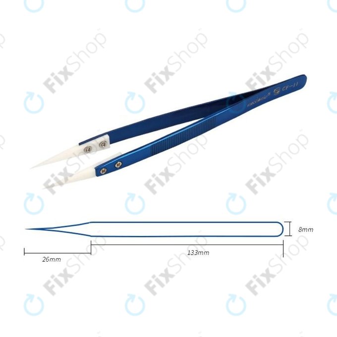 Mechanic CF-11 - Precizna keramička pinceta otporna na toplinu s ravnim vrhom