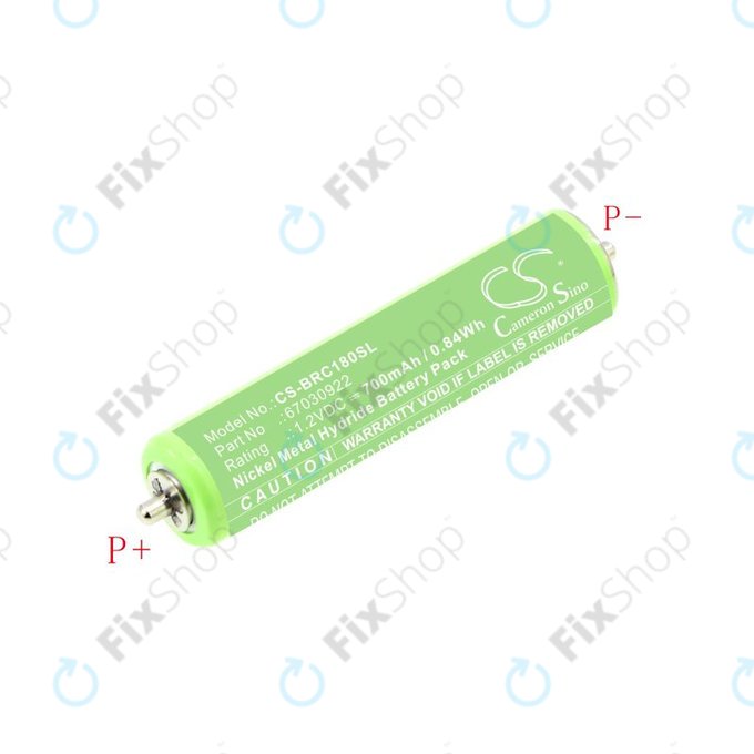 Baterija za Braun 1000, 180, 2000, 3000, 4735, 5411, Cruzer1, Cruzer Z20, 700mAh, Ni-MH, 1.2V, 67030922, HQ