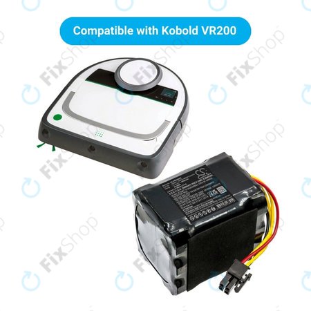 Vorwerk Kobold VR200 - Baterija 20884-1, 4NCR18650P2-C001A Li-Ion 14.4V 6000mAh HQ