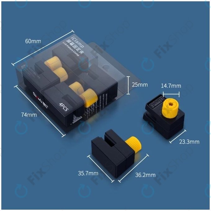 QianLi iClamp 2.0 - Plastična stezaljka s gumenim punjenjem - Raspon 12 mm (4kom)