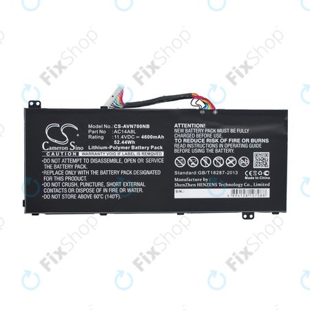 Baterija za Acer Aspire Vn7, V15 Nitro, Spin 3, 4600mAh, Li-Pol, 11.4V, AC14A8L, HQ