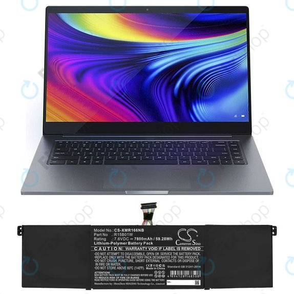 Baterija za Xiaomi Mi Pro 15.6 i3, i5, i6, 7800mAh, Li-Pol, 7.6V, R15B01W, HQ