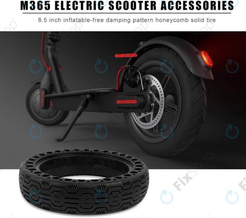 Xiaomi Mi Electric Scooter 1S, 2 M365, Essential, Pro, Pro 2 - Izdržljiva puna guma bez zračnica (Tip 2) (Black)