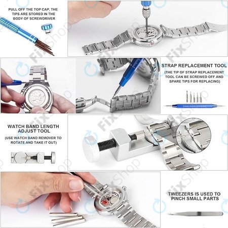 Set urarskih alata za popravak satova - 185 kom