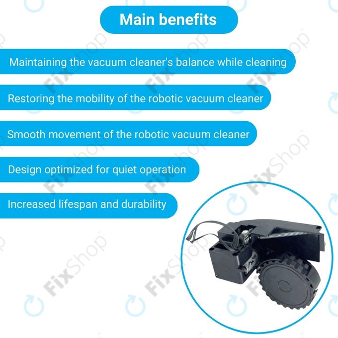 Roidmi EVE Plus - Kotač s motorom (lijevo) (Crna)