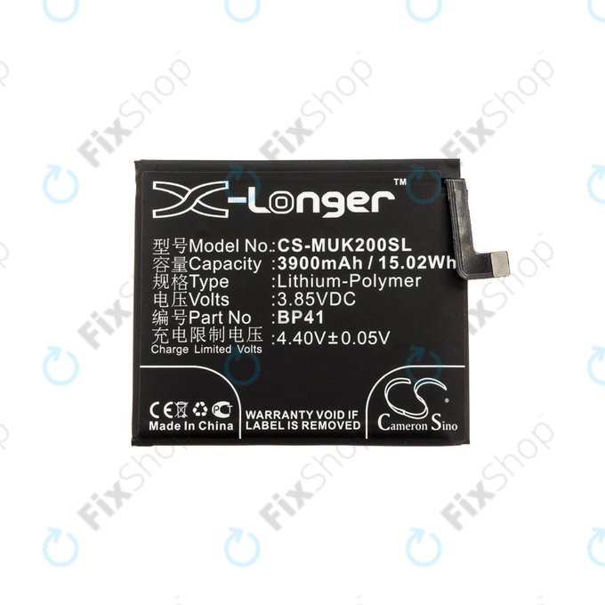 Baterija za Xiaomi Mi 9T, Redmi K20, 3900mAh, Li-Pol, 3.85 V, BP41, HQ