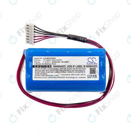 Baterija za Marshall Kilburn II, 5200mAh, Li-Ion, 7.4V, TF18650-3200-4S2PA, HQ