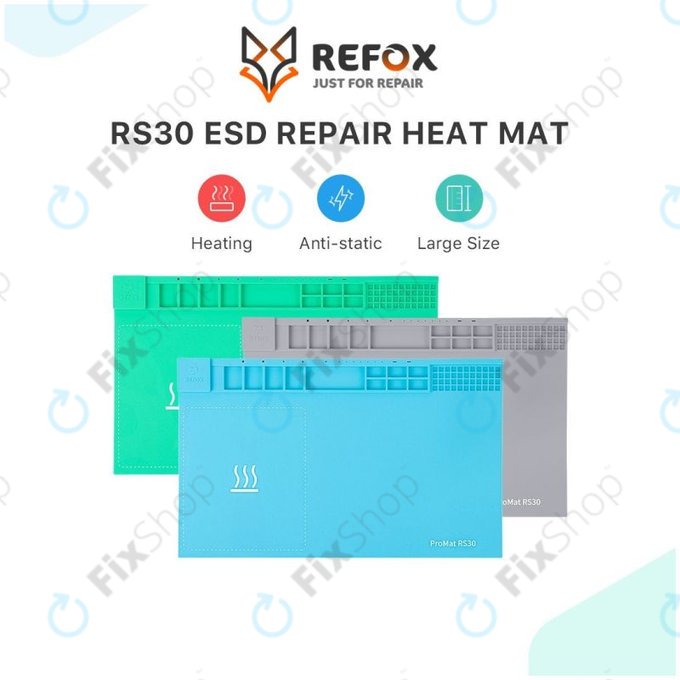 Refox ProMat RS30 - Jastuk za grijanje za popravak ESD-a - 45 x 28 cm