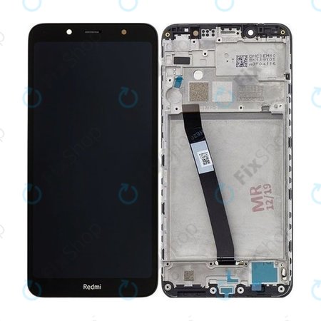 Xiaomi Redmi 7A - LCD zaslon + zaslon osjetljiv na dodir + okvir (mat crni) - 560610127000, 560610122000 Originalni servisni paket