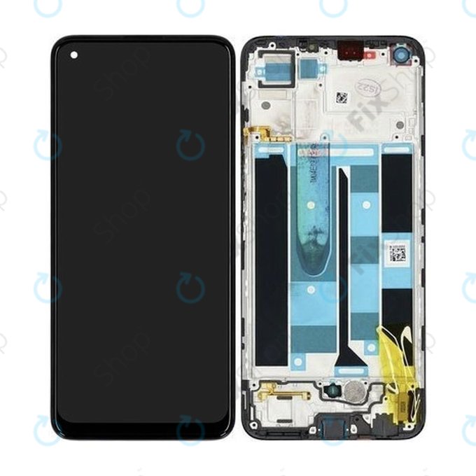 Realme 8 RMX3085 - LCD zaslon + zaslon osjetljiv na dodir + okvir (Cyber Black) - 4906919 Genuine Service Pack