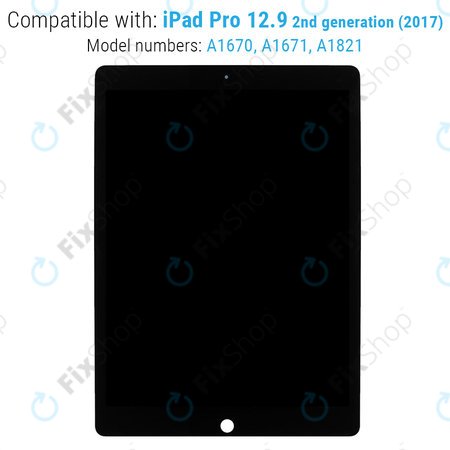 Apple iPad Pro 12.9 (2nd Gen 2017) - LCD zaslon + zaslon osjetljiv na dodir + IC ploča (Black) Refurbished