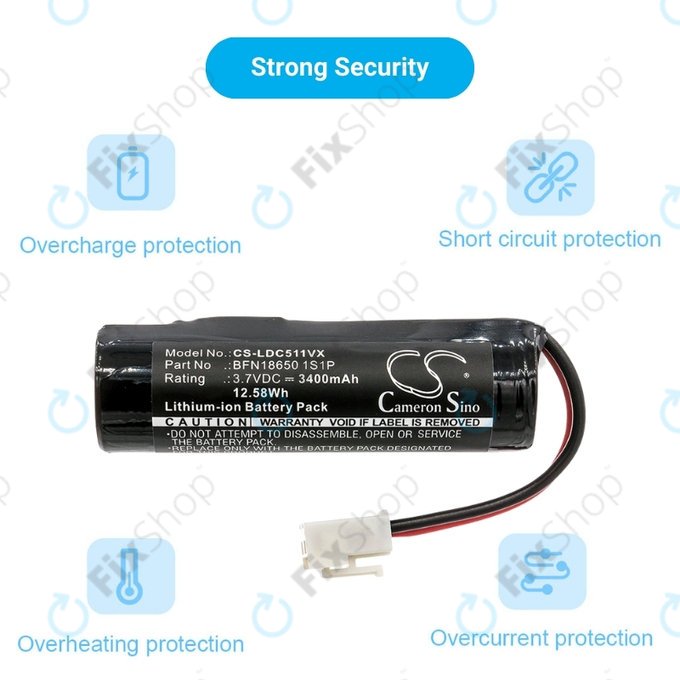 Leifheit Dry&Clean 51000, 51002, 51113, 51114 - Baterija BFN18650 1S1P Li-Ion 3.7V 3400mAh HQ