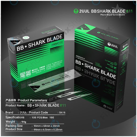 Shark oštrice br.11, BB, 2UUL DA18, 100kom/kutija