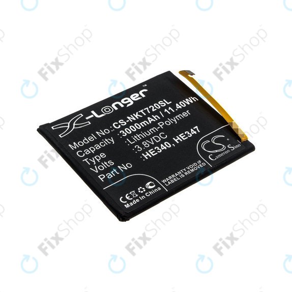 Baterija za  Nokia 7.1, 3000mAh, Li-Pol, 3.8 V, HE340, HQ