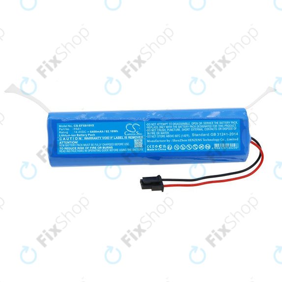Baterija za Eufy RoboVac X8 Hybrid, 6400mAh, Li-Ion, 14.4V, PA61, HQ