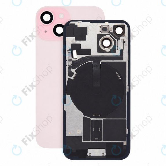 Staklo stražnjeg kućišta za iPhone 15, Pink, Pulled A
