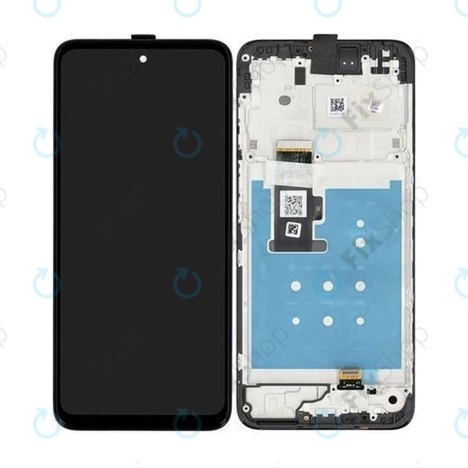 Motorola Moto G13 - LCD zaslon + zaslon osjetljiv na dodir + okvir (mat ugljen) - 5D68C22318 Originalni servisni paket