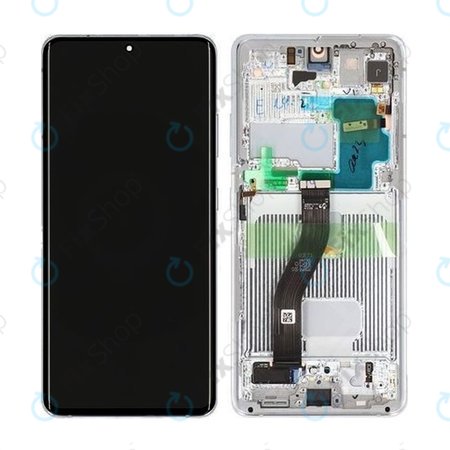 Samsung Galaxy S21 Ultra G998B - LCD zaslon + zaslon osjetljiv na dodir + okvir (Phantom Silver) - GH82-24589B, GH82-26035B, GH82-26036B Originalni servisni paket