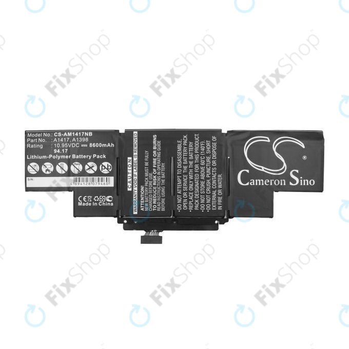 Apple MacBook Pro 15" Retina A1398 (sredina 2012. - Početak 2013.) - Baterija A1417 8600 mAh HQ