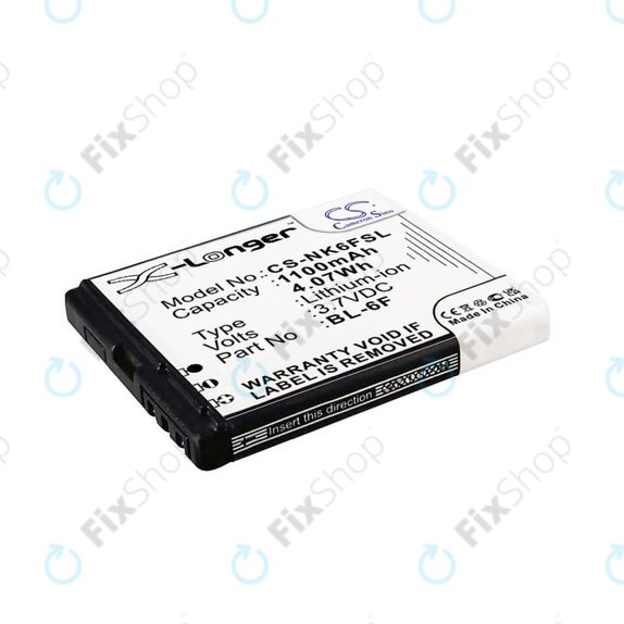 Baterija za Nokia N78, N79, N95 8GB, 1100mAh, Li-Ion, 3.7V, BL-6F, HQ