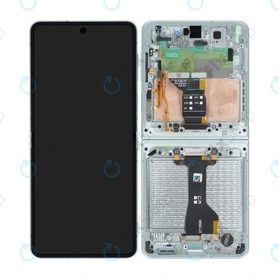 Samsung Galaxy Z Flip 7 F766B - LCD zaslon + zaslon osjetljiv na dodir + okvir (Mint) OLED