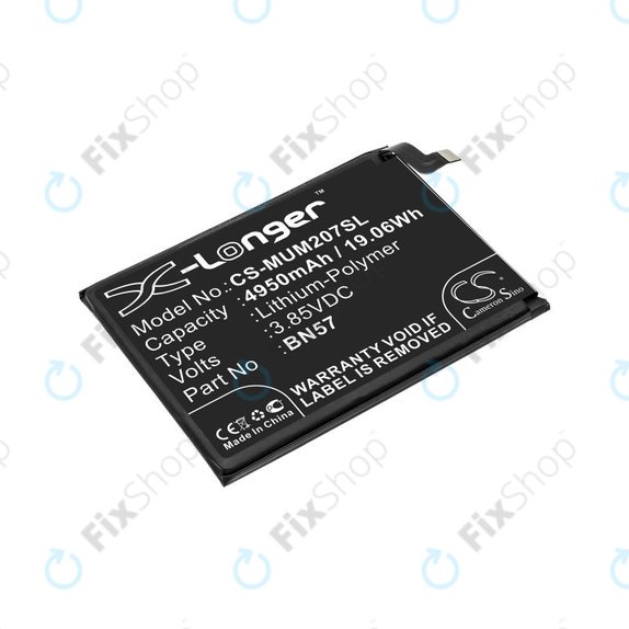 Baterija za  Xiaomi Poco X3 NFC M2107J20CG, 4950mAh, Li-Pol, 3.85 V, BN57, HQ
