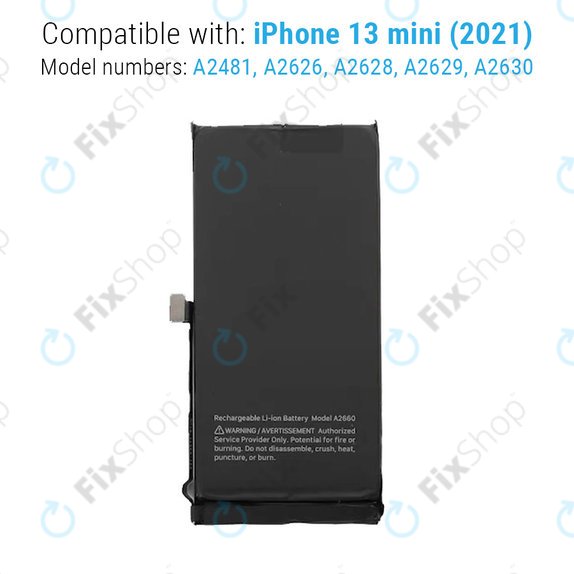 Baterija za iPhone 13 Mini, 2406mAh