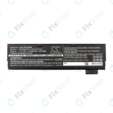 Baterija za Lenovo ThinkPad P51, T470, T570, 4400mAh, Li-Ion, 11.1V, SB10K97581, HQ
