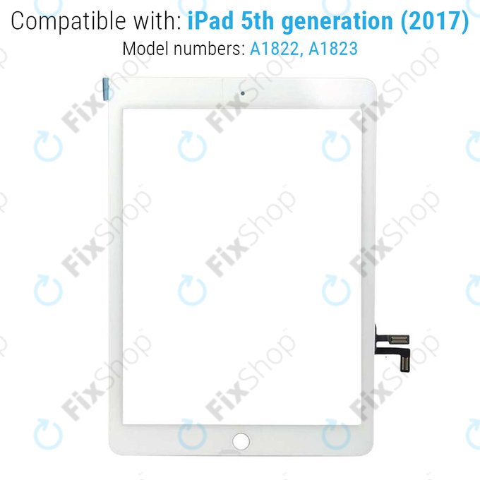 Apple iPad (5. generacija 2017.) - Dodirni zaslon + početni gumb (srebrni)